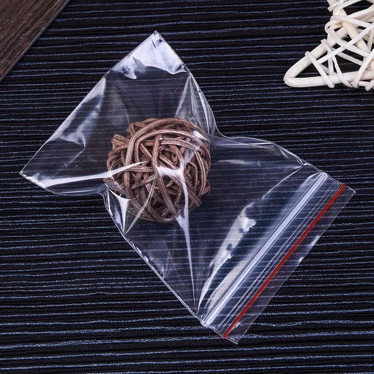 Custom size press seal minigrip resealable bags