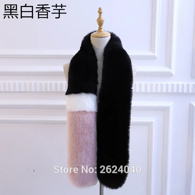 Women faux fox fur shawl scarf for evening dress