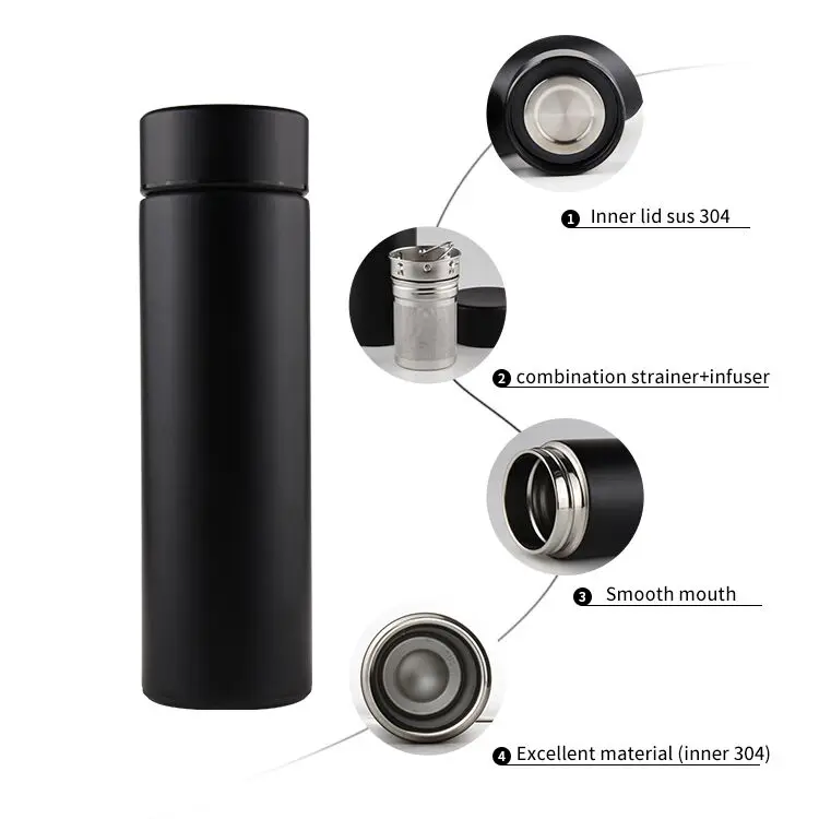 450ml Coffee Tea Tumbler Wholesale Double Wall Insulated Thermos Bottle Travel Vacuum Flask Stainless Steel Mug With Infuser