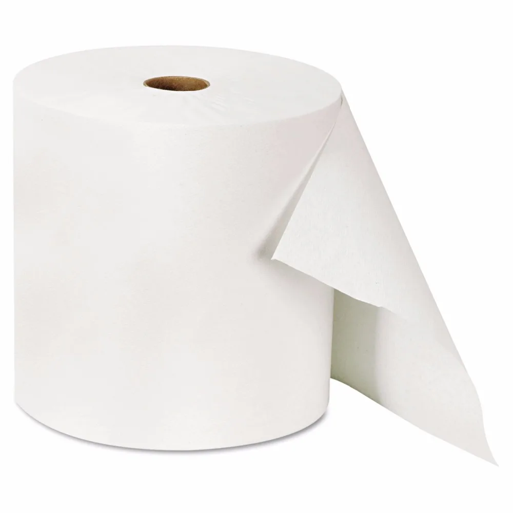 Advanced Single-Ply Paper Hand Towel Roll, White (Pack of 6)