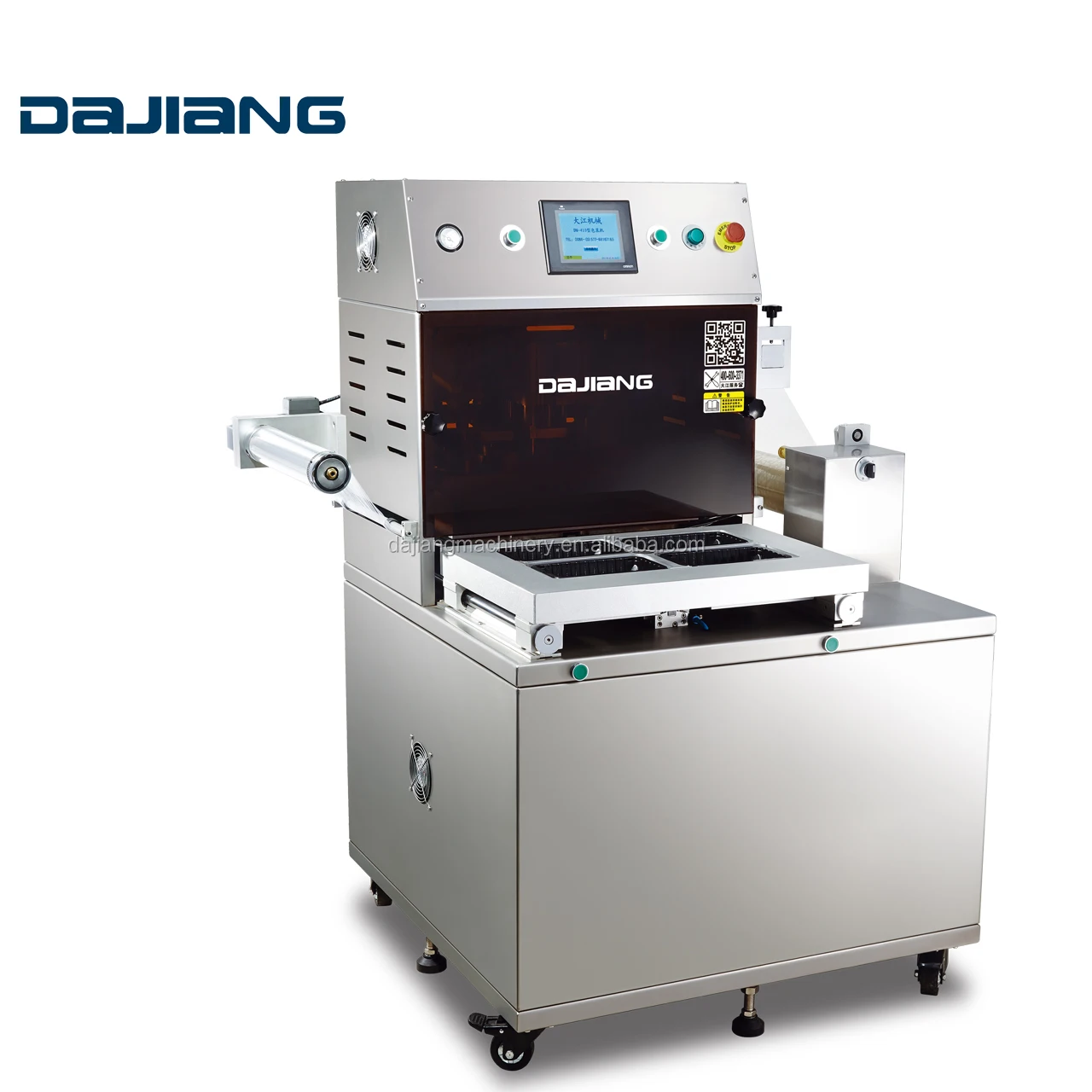 Manual MAP Gas Flushing Vacuum Sealer Packing Machine Modified Atmosphere Packaging Machine Plastic Plastic Food Container Tray