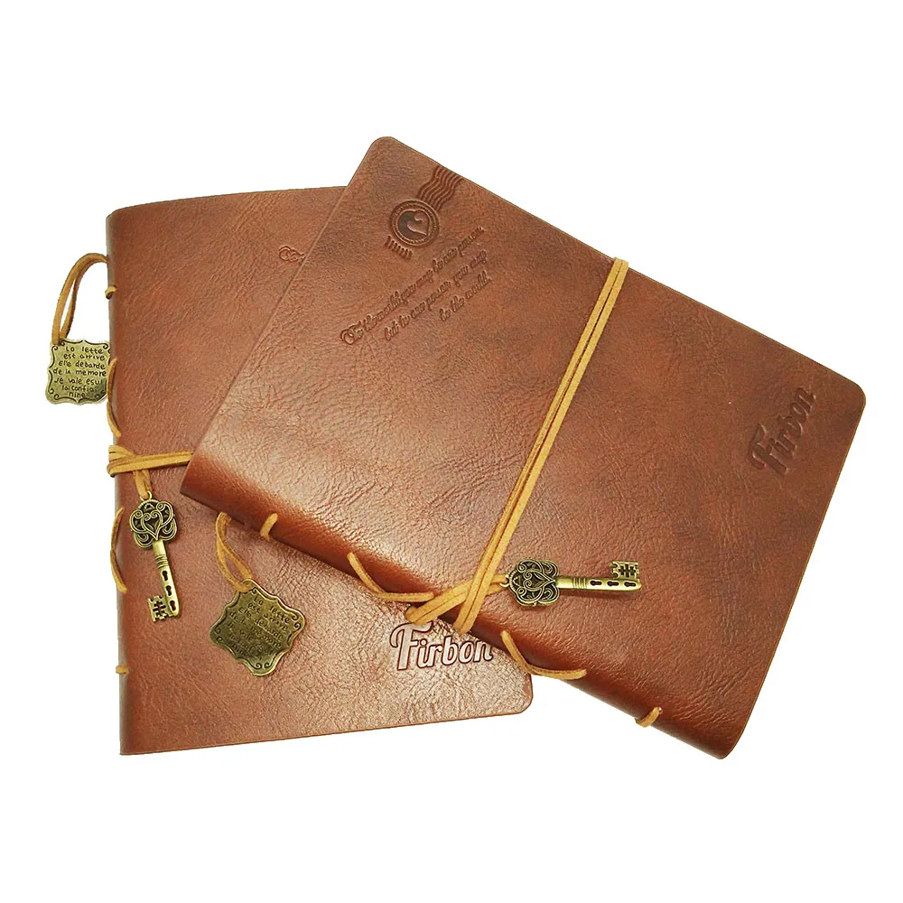 A5 Custom Logo Debossed Vintage Soft PU Leather Cover Traveler Notebook sketchbook