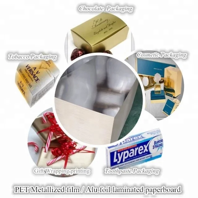 Золотая и серебряная металлизированная бумага/картон для печати и упаковки