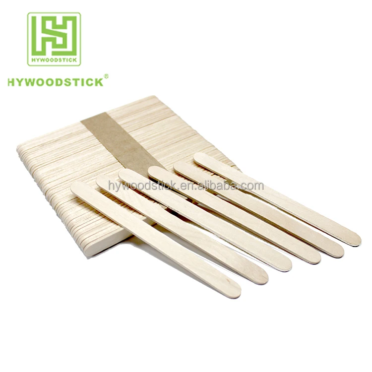 Disposable Printed Popsicle Sticks Molds Wooden Ice Cream Spoons With Logo Biodegradable