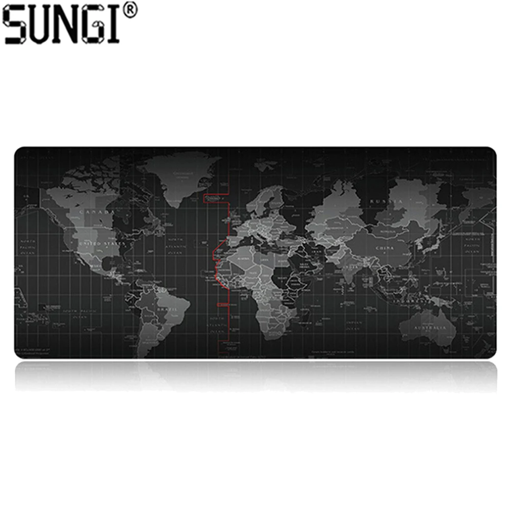 Factory Supply Large Mouse Pad for Computer World Map Mousepad Rubber Gaming Mouse Pad Non-Slip Design