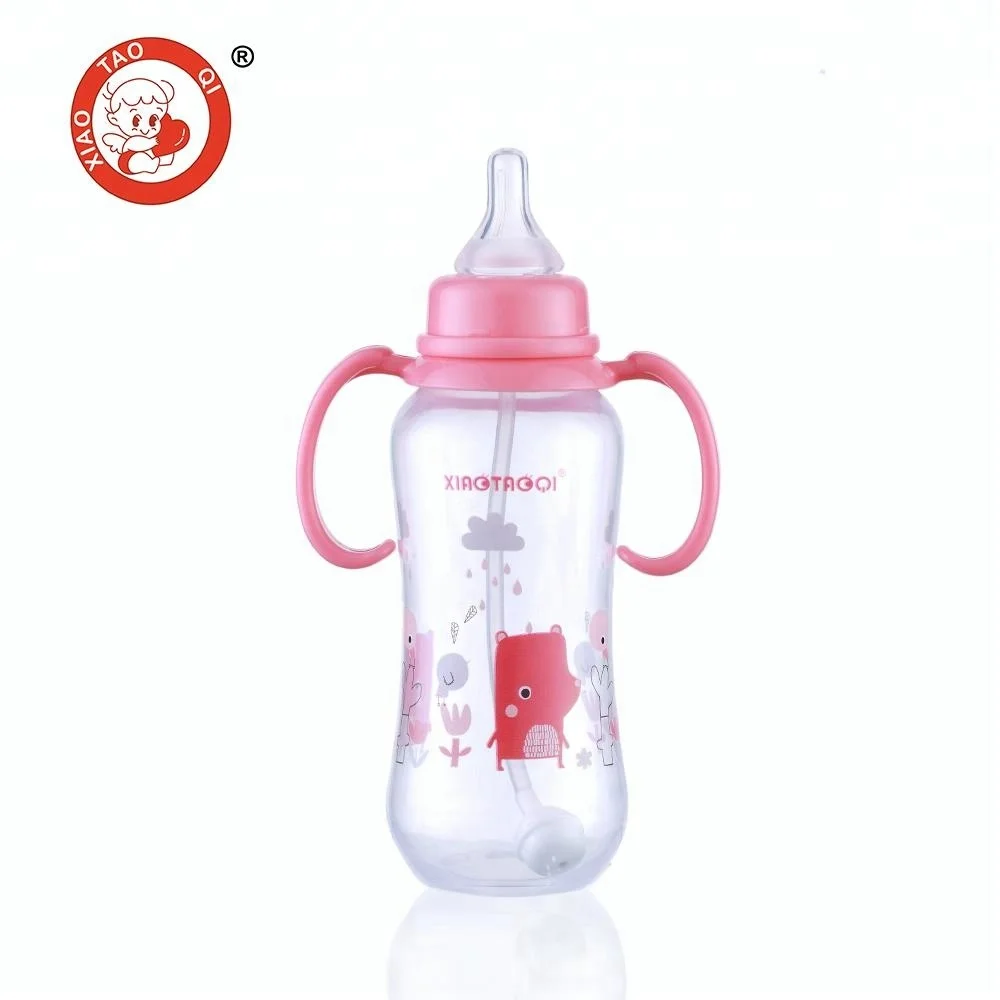 Free samples bpa free pp straw baby milk drinking bottle
