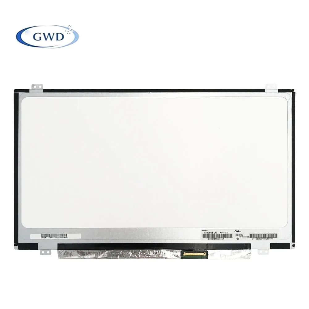 Second-hand Lcd screens for Laptop parts Lcd 14.0 slim Lvds 40pin N140BGE -L43 B140XTN03.6