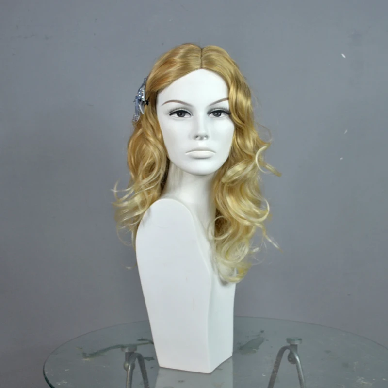 Realistic women head dummy mannequin for wigs display