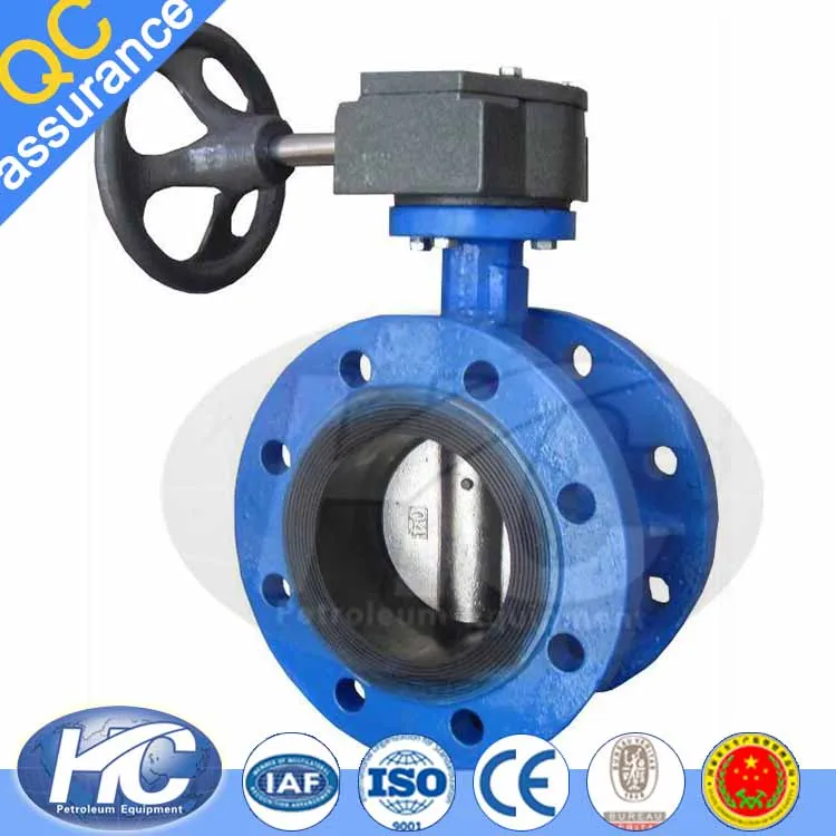 Factory price demco butterfly valve / double flange butterfly valve for sale