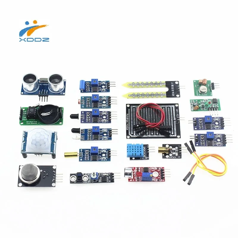 
16pcs/lot Raspberry Pi 3&Raspberry Pi 2 Model B the sensor module package 16 kinds of sensor 