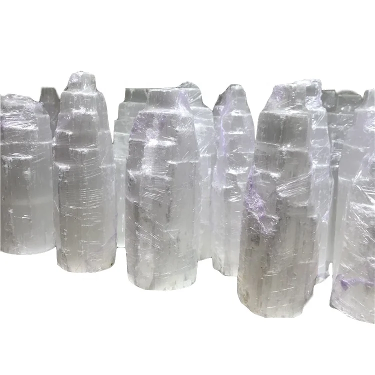 Wholesale Natural Selenite Crystal Tower Crystal Selenite Lamp Tower
