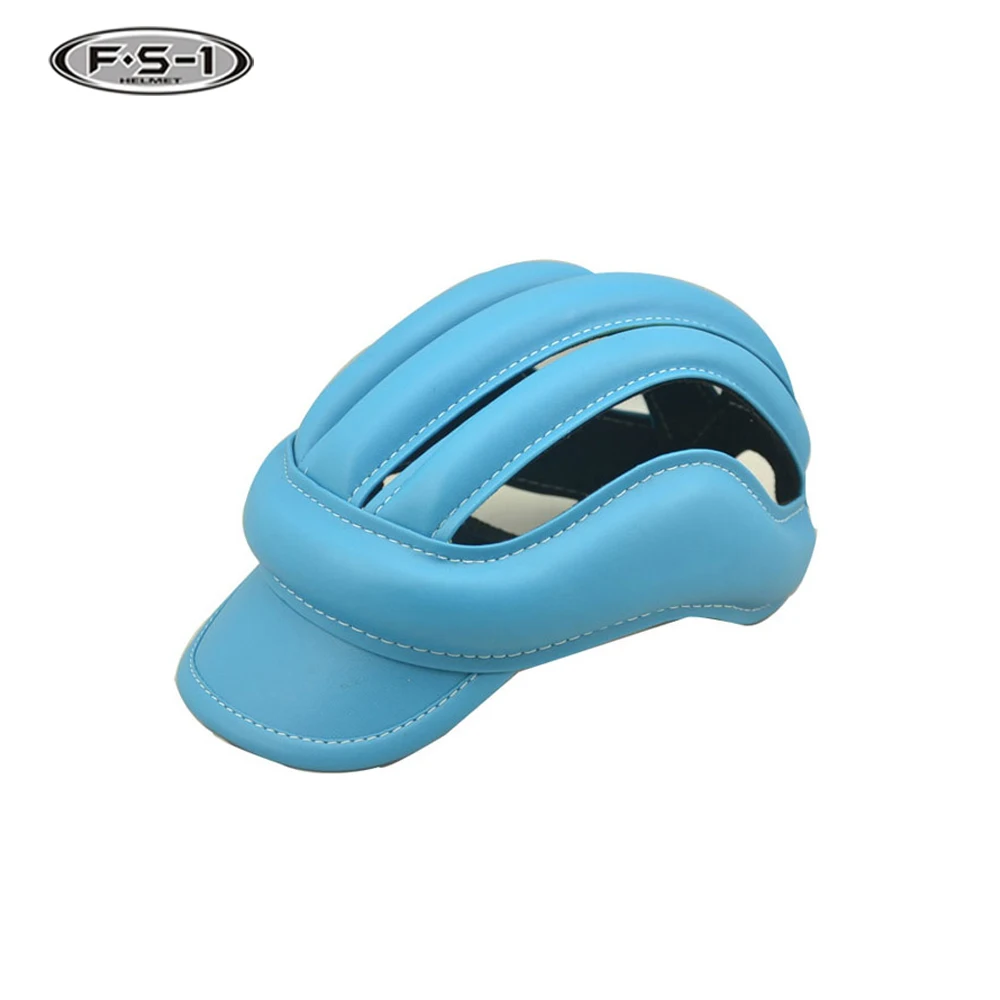 
Leisure ways type Foshan helmets manufacturer cycling leather hat bicycle helmet 
