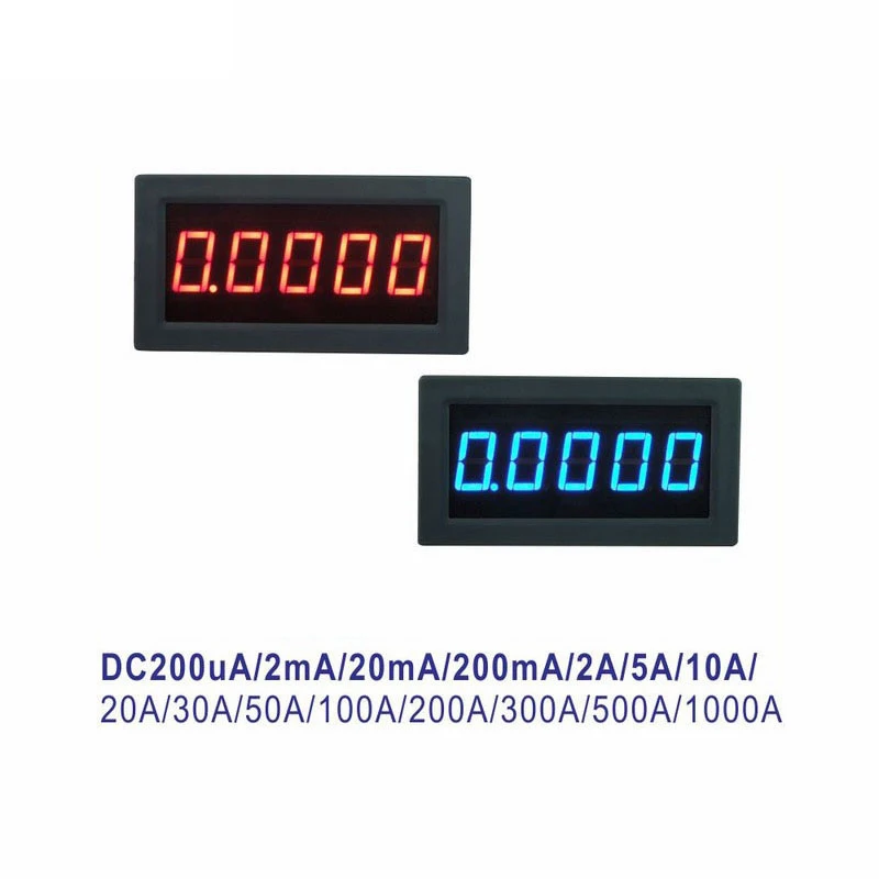 YB5145B Digital Ammeter DC Current Meter Amp panel meter 5 digit 200mA 2A 5A 10A 30A 50A 100A 300A 500A
