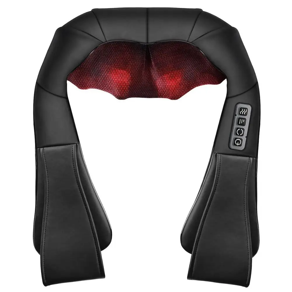 Luyao Cordless Deep Tissue Neck Back Massager with Heat 3D Kneading Shiatsu neck shoulder massager for Muscle pain Relief