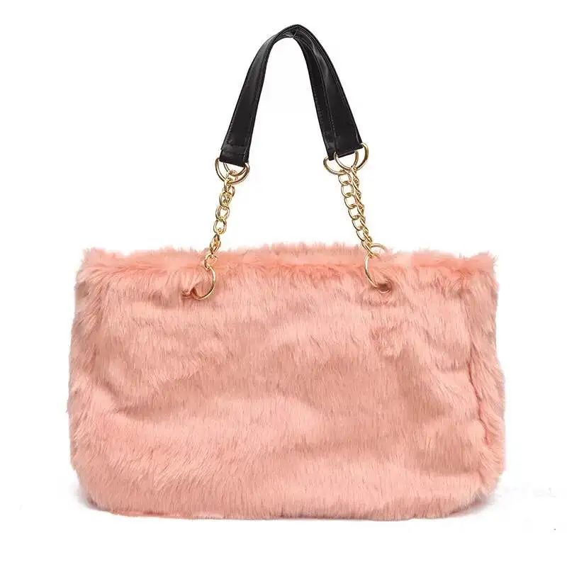 
handbag for woman,faux fur bag with big size 