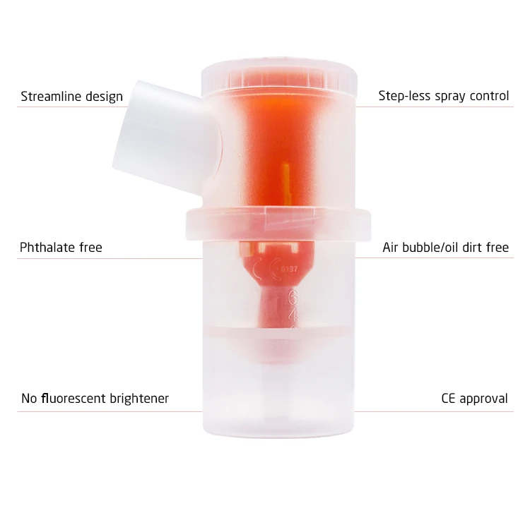kaiyi  Handheld adult baby child 6cc orange PP homecare Grade hospital compressor disposable liquid medicine nebulizer cup