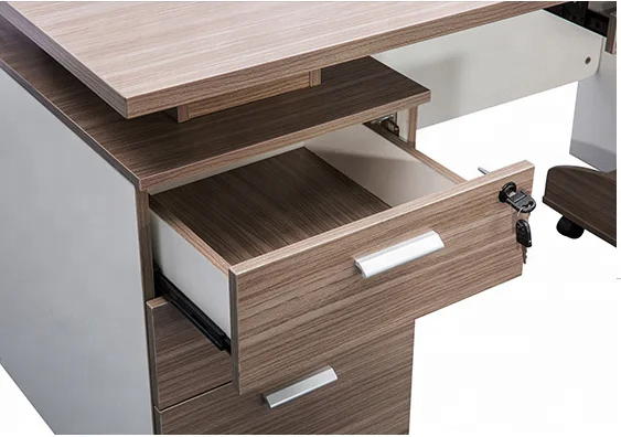 Melamine office desk Teak office staff table one person office desk