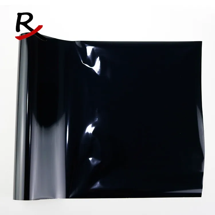 2017# faux leather matte black 16 micron hot stamping pet transfer pigment color foil roll