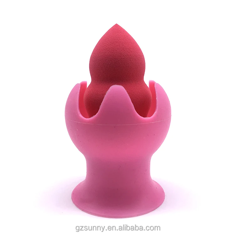 Decorative Silicone Beauty Makeup Sponge Blender Drying Holder 1000pcs 40*49mm Blush Washable, Durable OPP Bag , PVC Bag/box