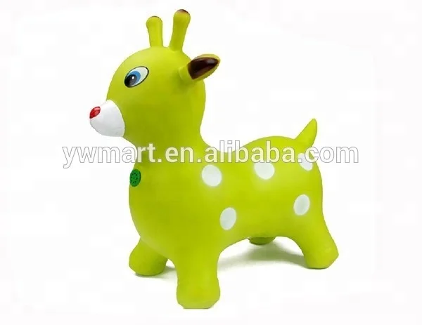 Factory price multicolor PVC kids riding non-slip toy inflatable jumping colorful animal