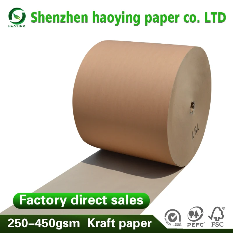 
Manufacturer wholesales yellow 250g-450g single sided kraft paper 