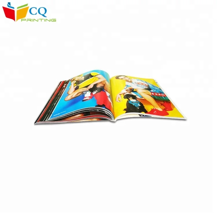 Offset paper customized perfect binding magazine catalogue book printing / cheap A4 brochure magazine printing service