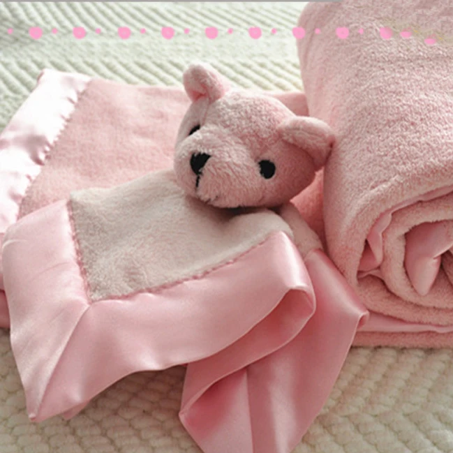 cobijas para bebes para bebe al mayoreo satin baby mink blanket with toy