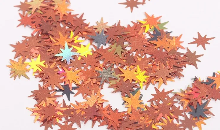 SZNS31 super thin nail art sequin colorful autumn maple leaf nail flake decorations for salon