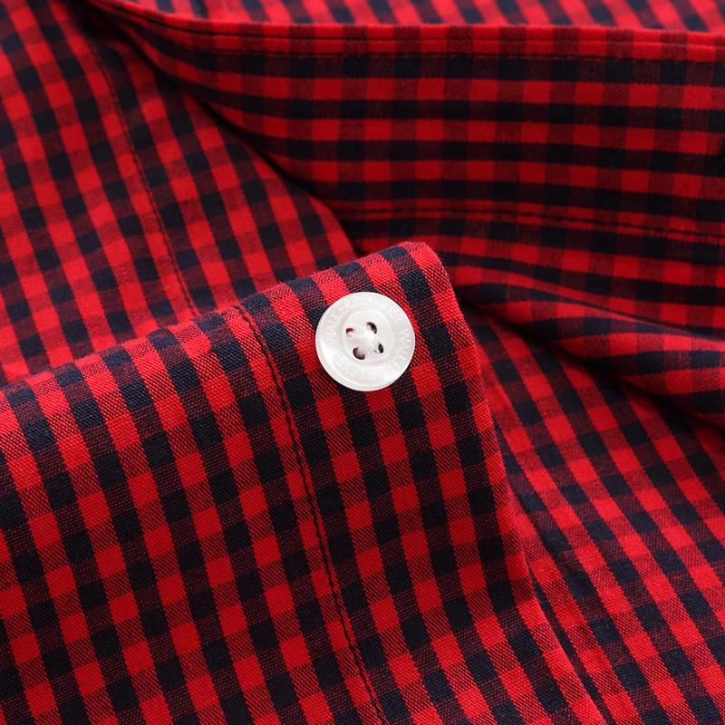 2022 Mens Fashion Button Up Down Shirts New Model Long Sleeve Plaid Shirts Shape Elegant Design Classic Style OEM Shirts For Men