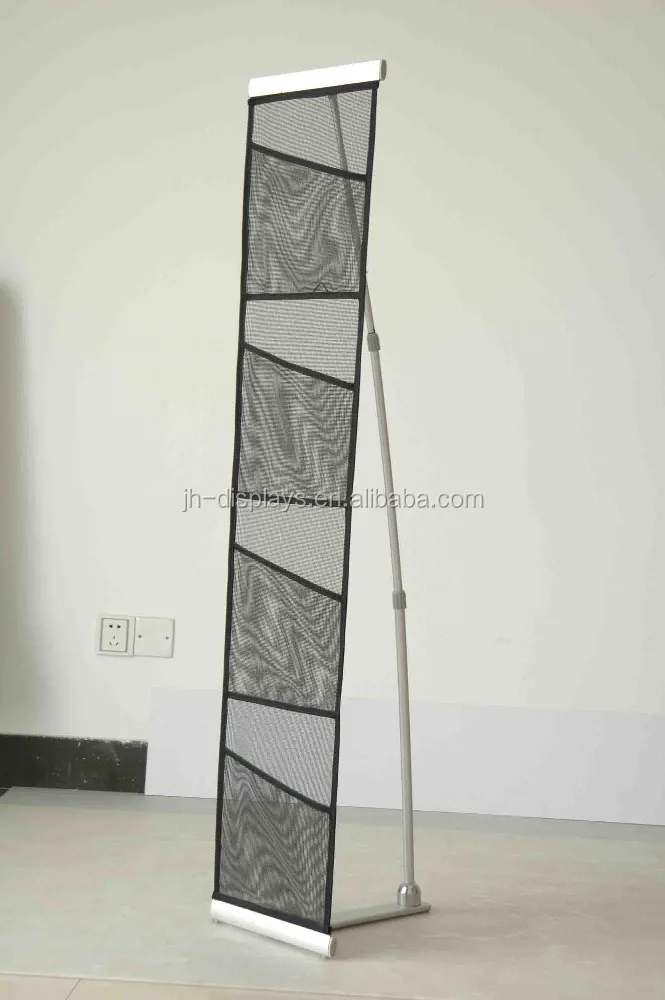 Trade Show Catalogue Stand A4 * 4 mesh Pocket Brochure Holder Stand