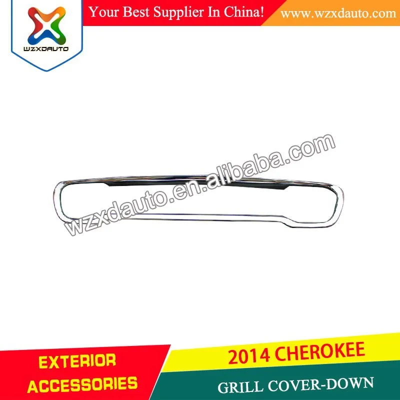 2014 чероки акрилонитрилбутадиенстирол хромом автомобиль гриль крышкой- вниз