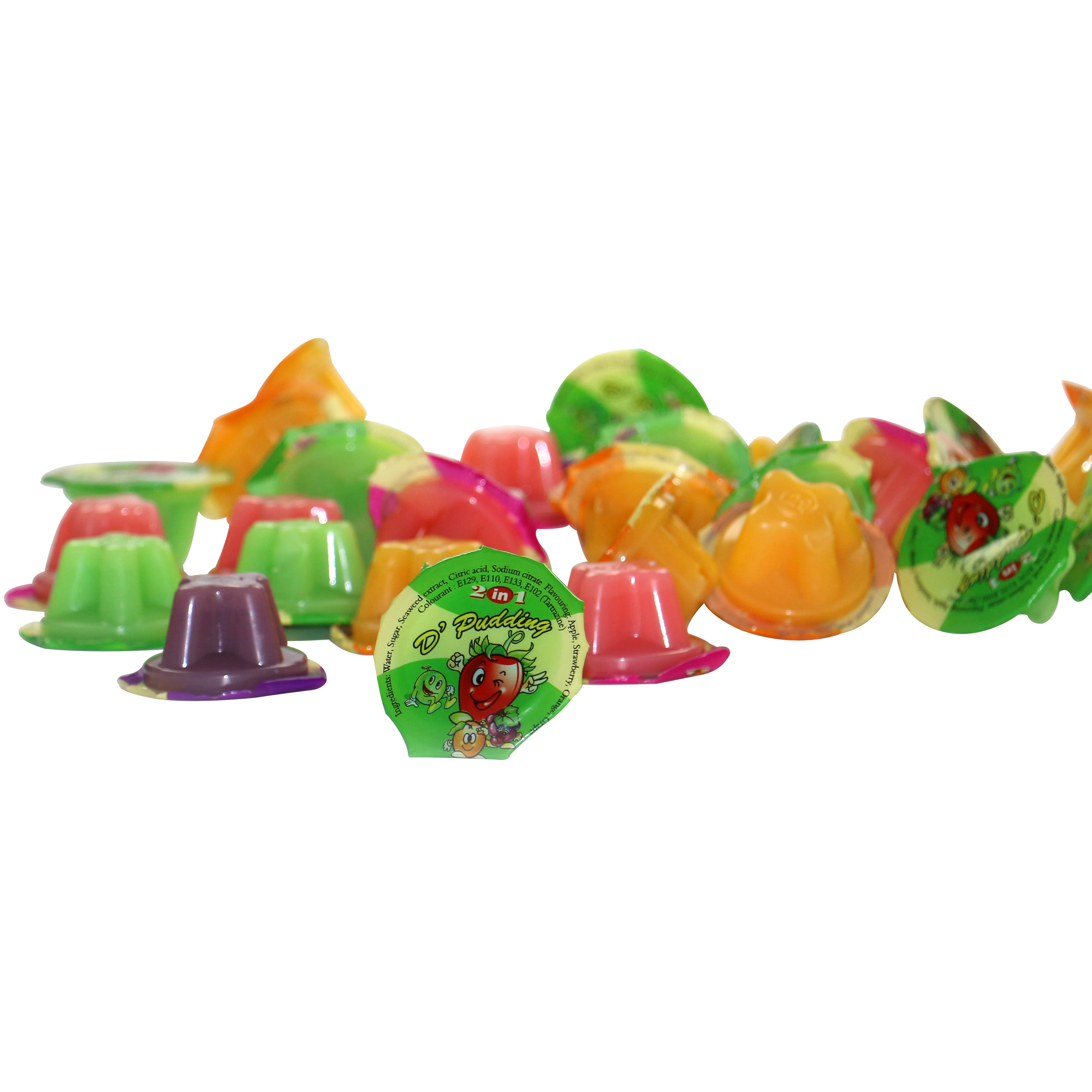 Fruit pudding & jelly in jar/jelly pudding