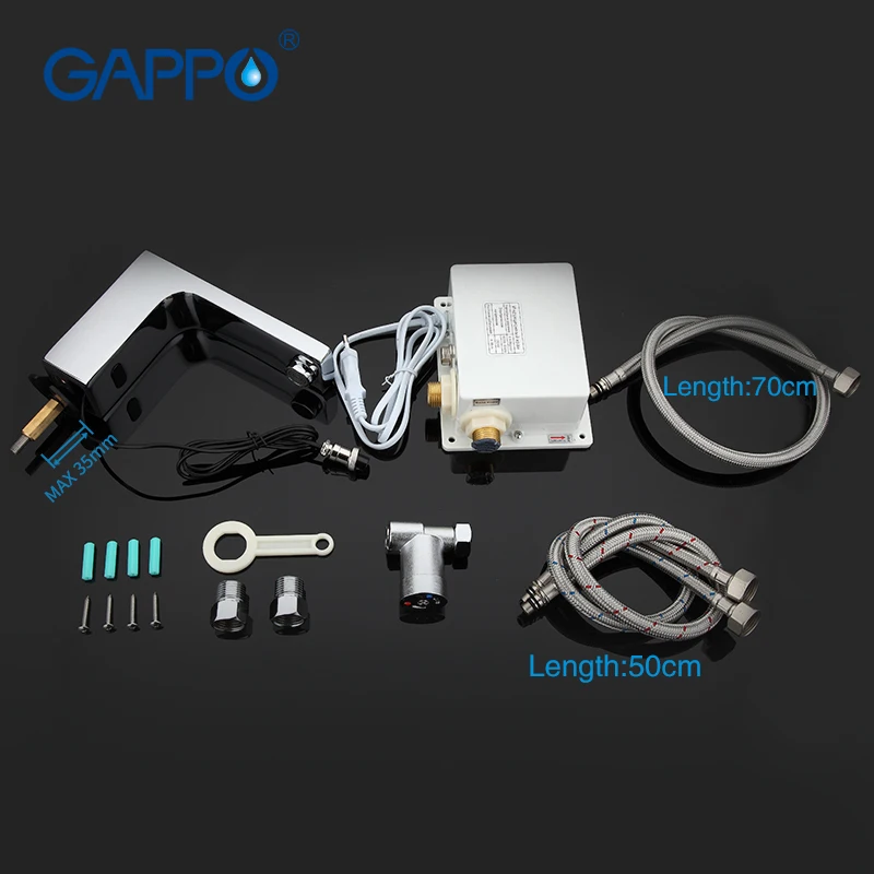 GAPPO 1set High Quality touchless Sensor Faucet mixer for bathroom Sink water saving Automatic infrared Inductive Tap mixer G519