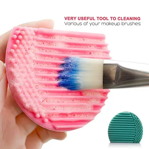 Силиконовый держатель для кистей макияжа в форме половины яйца и силиконовый коврик