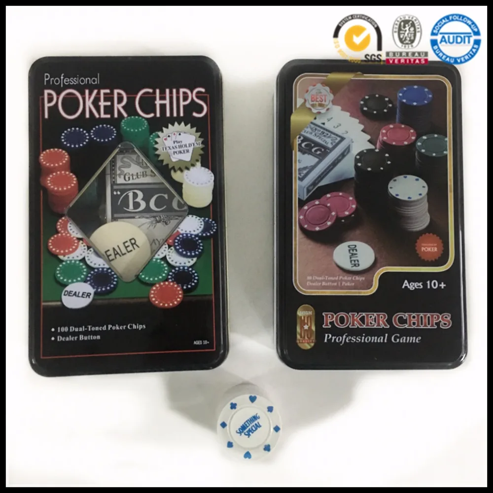 Good Quality Luxury Poker Chips Set with 2 Decks of Cards & 4g Poker Chips in Tin Box