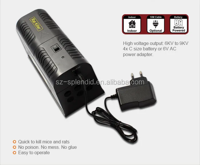 
Greathouse Electronic Trap Zapper Pest Control Humane Rat & Rodent Trap Powerful Electronic Mouse And Rodent Trap GH-190 