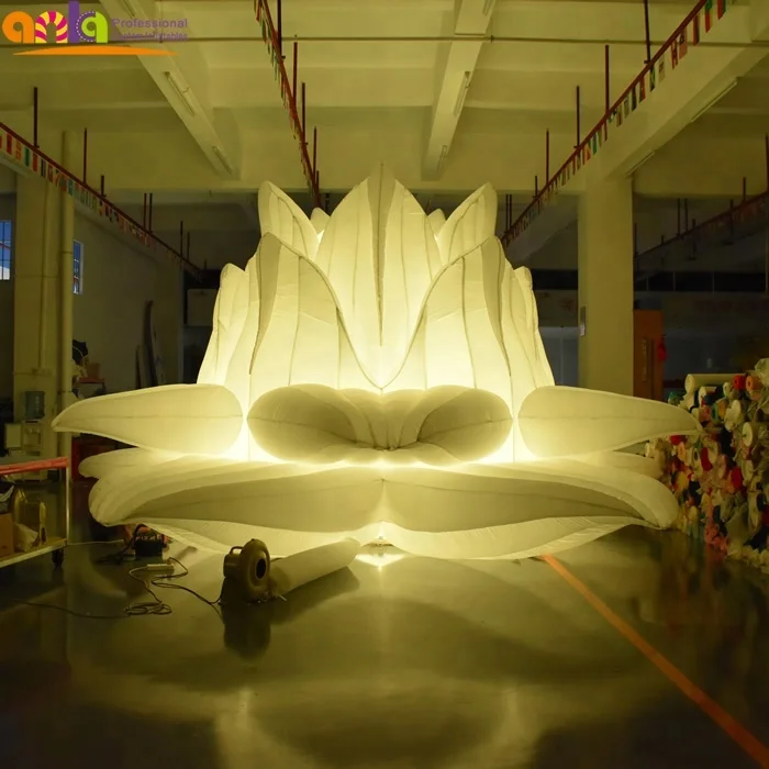 New Design Advertising Model Giant Flower Inflatable Lotus for Events on Water