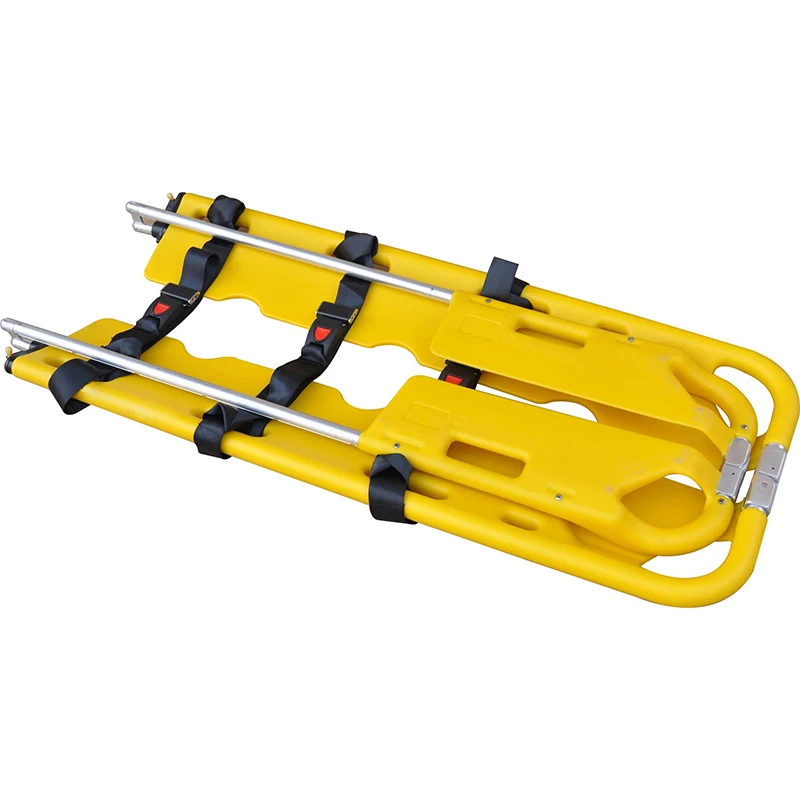 Hospital medical ambulance folding plastic scoop stretcher