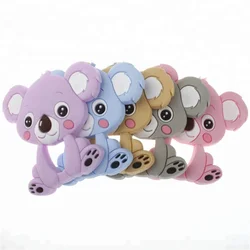 Food Grade Baby BPA Free Custom New Teether Koala Pendant Silicone Teethers for babys