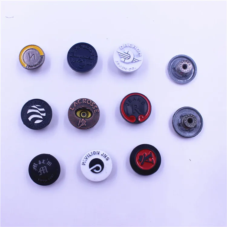 New Arrivals Stock Lot Custom Logo Buttons High Quality Fashion Jean Clothes Button Covers