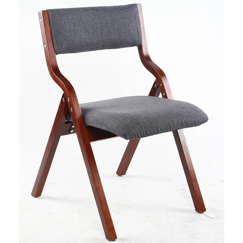 Foldable Bent Plywood Wood Bentwood Office Dining Room Furniture Fabric Dinning Chair Folding Wooden