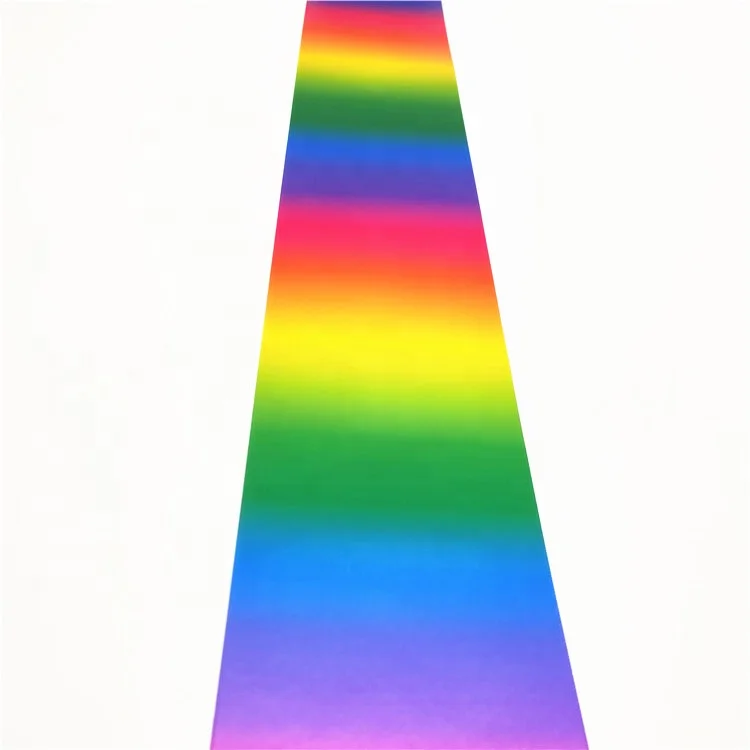  Цветная Радужная теплопередающая Полиэстеровая атласная лента для бантов волос 100 мм 4