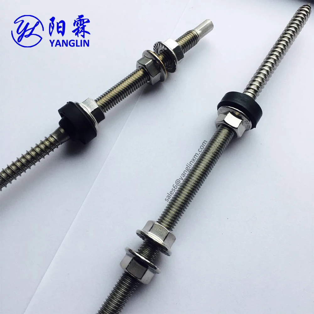 Solar Roof Racking Stainless Steel 250mm 200mm Hanger Bolts