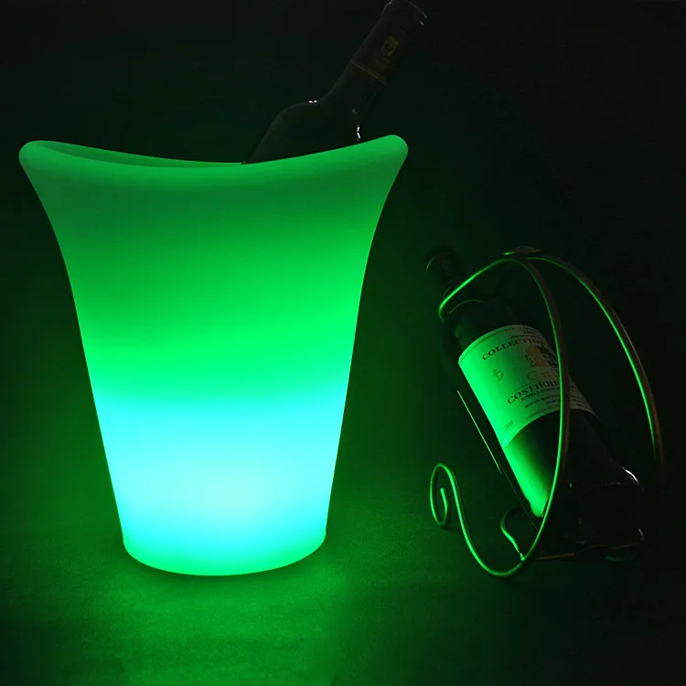 plastic led ice bucket color changing nightclubs LED light up ice bucket Champagne beer bucket light cube