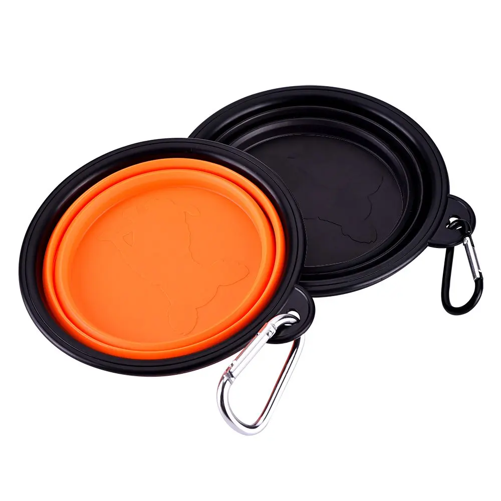 Collapsible Travel Silicone Dog Bowl Portable Food Bowl