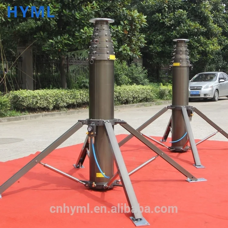 The portable tripod telescopic camera mast with supporting poles