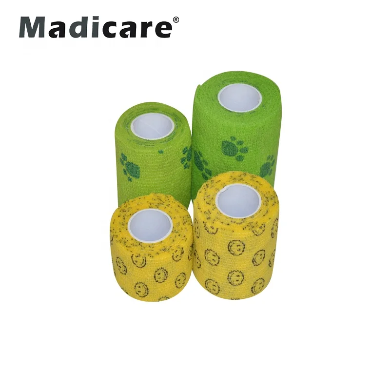 Approved coflex neon wound protecting hand tear cohesive wrap bandage