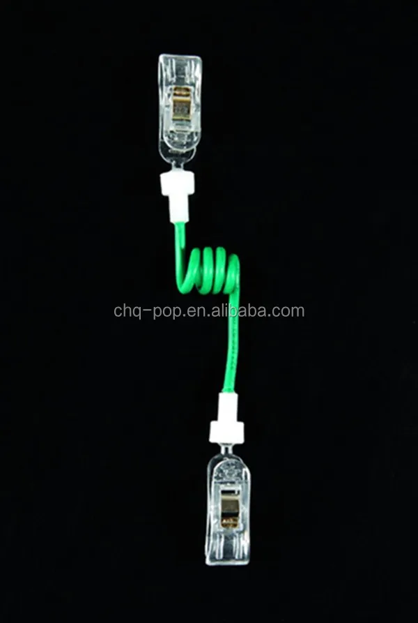 
Double sided plastic wire spring clip 