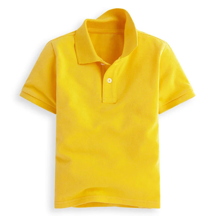 High Quality Short Sleeve Children Polo T Shirts 100% Cotton Blank Kids Polo Shirts Wholesale