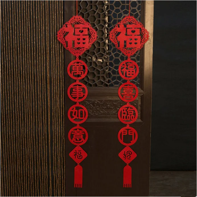 popular wholesale festival items felt chinese lunar new year decoration